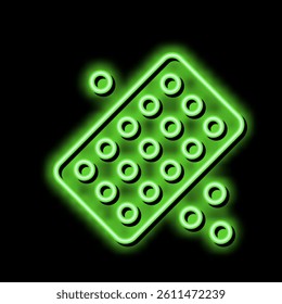 drug homeopathy package neon light sign vector. drug homeopathy package illustration