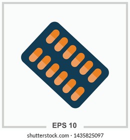 Drug icon colored isolated vector illustration