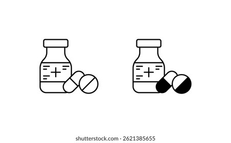 Drug icon design with white background stock illustration
