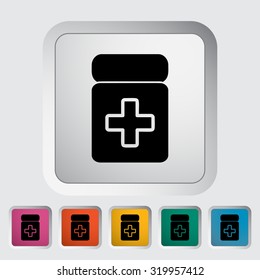 Drug icon. Flat vector related icon for web and mobile applications. It can be used as - logo, pictogram, icon, infographic element. Vector Illustration.