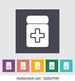 Drug icon. Flat vector related icon for web and mobile applications. It can be used as - logo, pictogram, icon, infographic element. Vector Illustration.