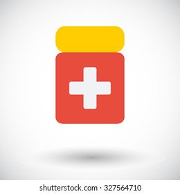 Drug icon. Flat vector related icon for web and mobile applications. It can be used as - logo, pictogram, icon, infographic element. Vector Illustration.