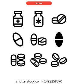 drug icon isolated sign symbol vector illustration - Collection of high quality black style vector icons
