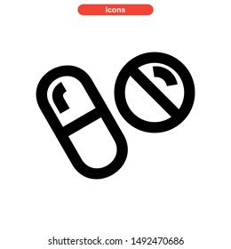 drug icon isolated sign symbol vector illustration - high quality black style vector icons
