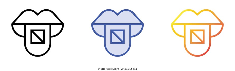 drug icon. Linear, Blue Fill and Gradient Style Design Isolated On White Background