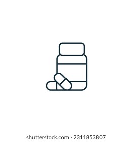 Drug icon. Monochrome simple sign from pharmacy collection. Drug icon for logo, templates, web design and infographics.