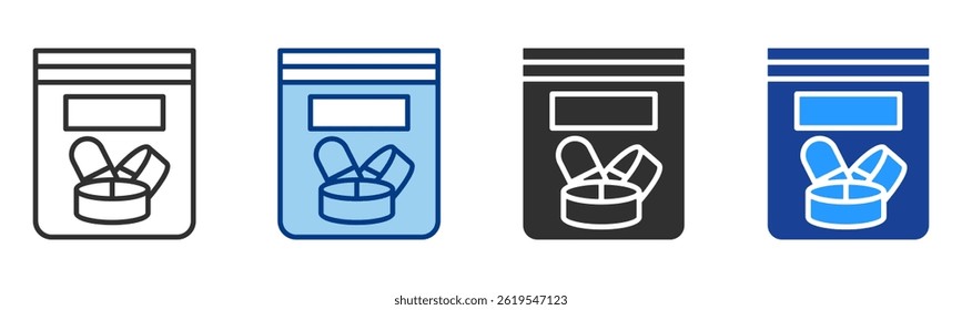 Drug Icon Multiple Style Vector Collection