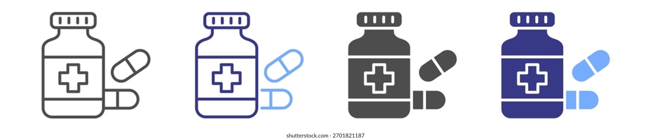 Conjunto de iconos de medicamentos Estilo múltiple