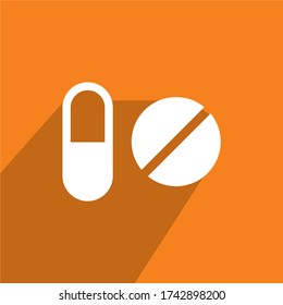 DRUG ICON , TABLET ICON VECTOR