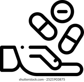 drug icon. Thin Linear Style Design Isolated On White Background