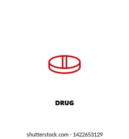 drug icon. drug vector design. sign design. red color