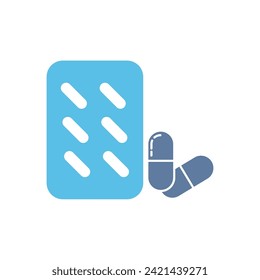plantilla de diseño de vectores de iconos de medicamentos. Stroke editable.