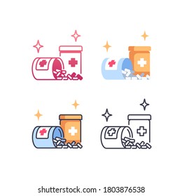 drug icon, vector and illustration