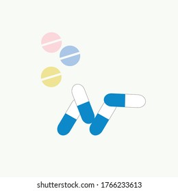 drug icon. Vector icon isolated on white background.