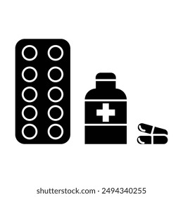 drug icon vector on white background