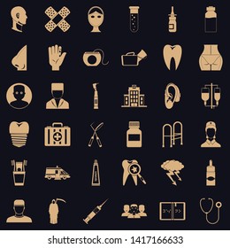 Drug icons set. Simple set of 36 drug vector icons for web for any design
