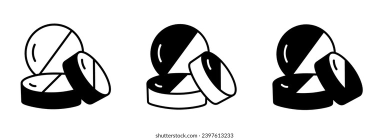Drug illustration. Drug icon vector set. Design for business. Stock vector.