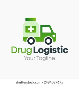 Drug Logistic Logo Vector Template Design. Good for Business, Startup, Agency, and Organization
