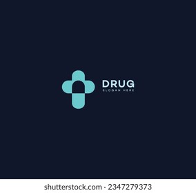 drug logo Design Template Vector icon