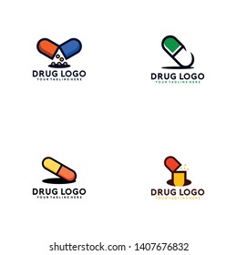 Drug Logo Design Vector Template Stock Vector (Royalty Free) 1407676832 ...