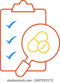 Arzneimittel oder Medikationsprofil Vektorgrafik