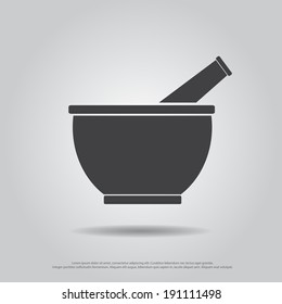 drug mortar vector icon