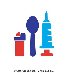 drug paraphernalia icon. simple flat solid vector