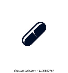 Drug pill vector icon isolated on white background
