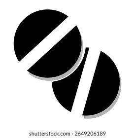 Drug Pills icon, on transparent background, flat line design, vector illustration
