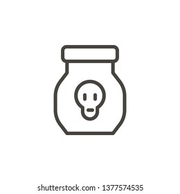 Drug, poison vector icon. Element of medicine for mobile concept and web apps illustration. Thin line icon for website design and development. Vector icon
