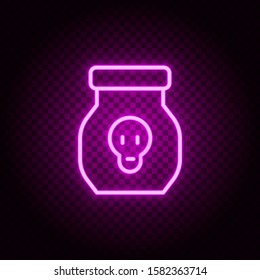 Drug, poison vector icon. Retro style neon vector icon. Vector icon on transparency background