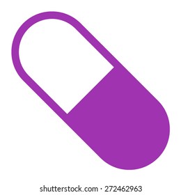 Drug prescription pill or tablet pill medication flat vector icon for medical apps and websites