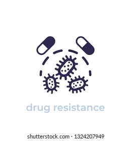 Drug Resistance Icon, Vector