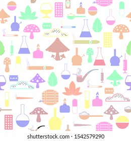 drug seamless pattern background icon.