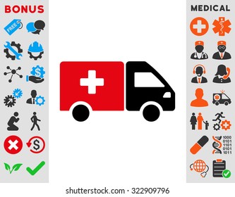 Drug Shipment vector icon. Style is bicolor flat symbol, intensive red and black colors, rounded angles, white background.