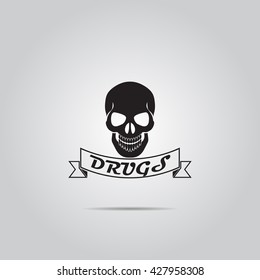 Drug Skull Vector icon