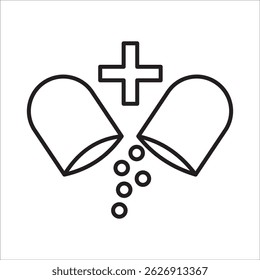 Drug stock icon outline vector