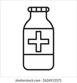 Drug stock icon outline vector