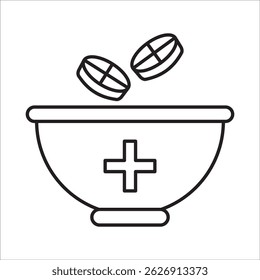 Drug stock icon outline vector