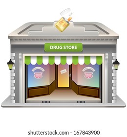 Drug Store icon. Vector illustration. Eps 10.