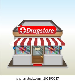 Drug Store icon. Vector illustration. Eps 10.