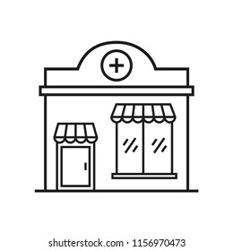 drug store vector icon in trendy flat design