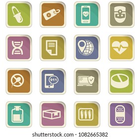 Drug store vector icons for user interface design