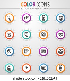Drug store vector icons for user interface design