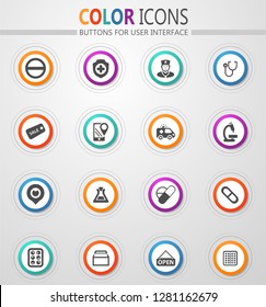 Drug store vector icons for user interface design