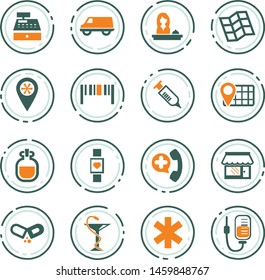 Drug store vector icons for user interface design