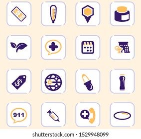 Drug store vector icons for user interface design