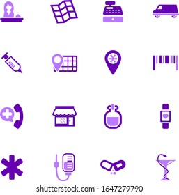 Drug store vector icons for user interface design