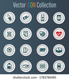 Drug store vector icons for user interface design