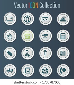 Drug store vector icons for user interface design